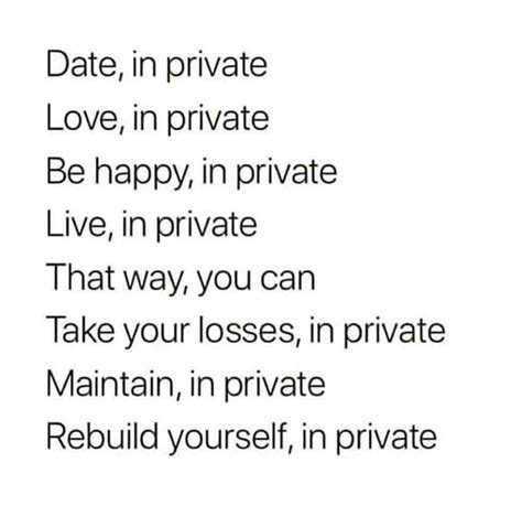 dating in private quotes